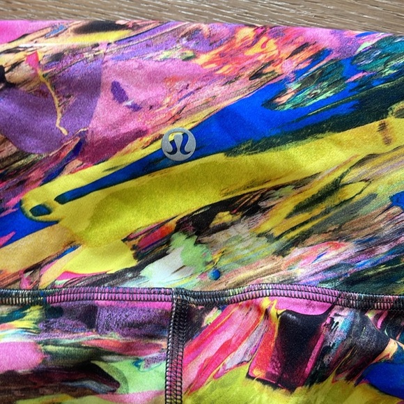 Lululemon Wunder Train Catalyst Multi Color Print High Rise Leggings size 4 - Picture 7 of 9